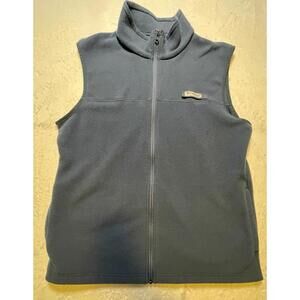 Columbia Vest Mens Large Blue Fleece Full Zip Outdoors Hiking Sleeveless Jacket